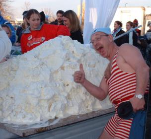 A mountain of ice cream