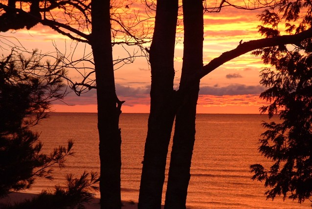 Sunrise over Lake Michigan
